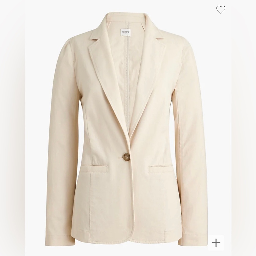 J. Crew Beige Blazer with Notched Lapels